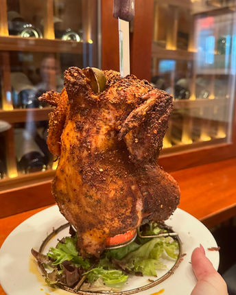 Beer Can Chicken at Bounty Hunter Wine Bar & Smokin' BBQ in Napa