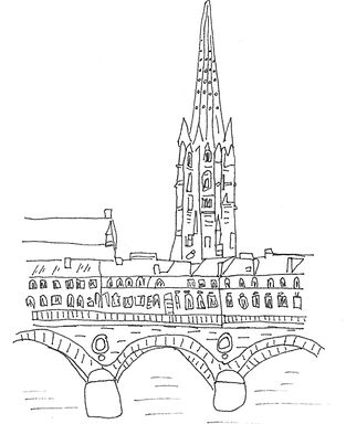 Vue sur le quartier Saint Michel de Bordeaux