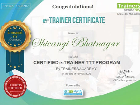 Certified e-Trainer by Scooppin.com