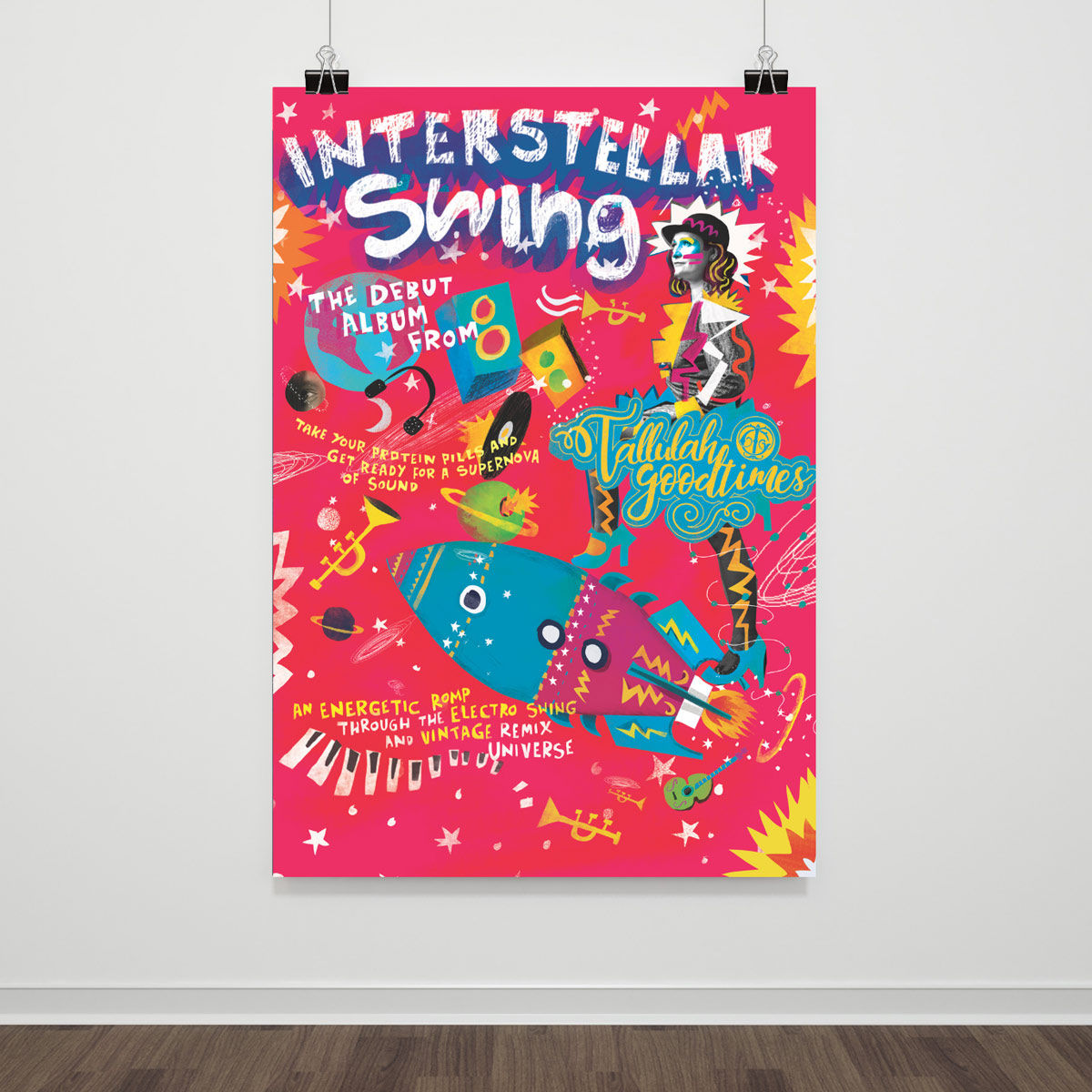 Interstellar Swing AO Poster (Midnight Blue, Black or Coral Pink)