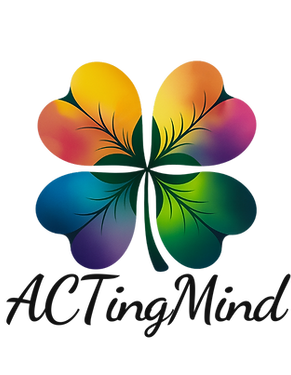 Logo ACTingMind – kleurrijk klavertje vier symbool voor mentale en fysieke groei.