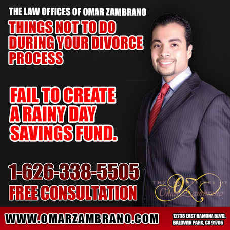 Fail to create a rainy day savings fund.