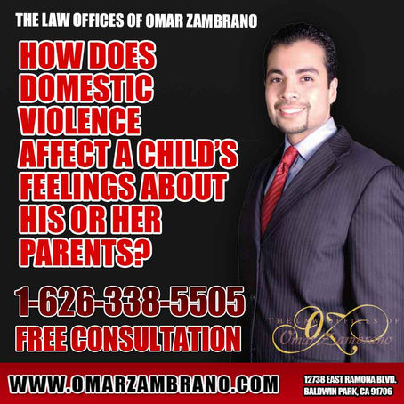 How does domestic violence affect a child’s feelings about his or her parents?