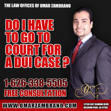 Do I have to go to court for a DUI case ?