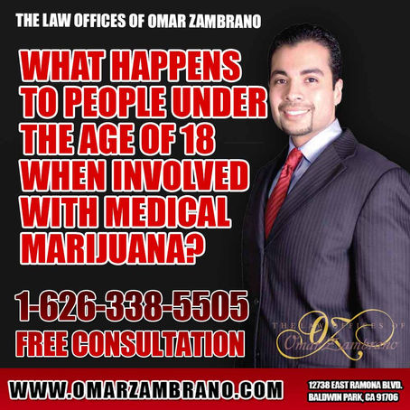 What happens to people under the age of 18 when involved with Medical Marijuana?