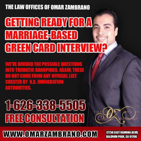 Getting Ready For A Marriage-Based Green Card Interview?