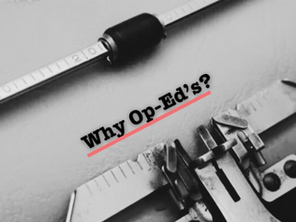 Blog post explaining why op-eds or opinion pieces in news matter