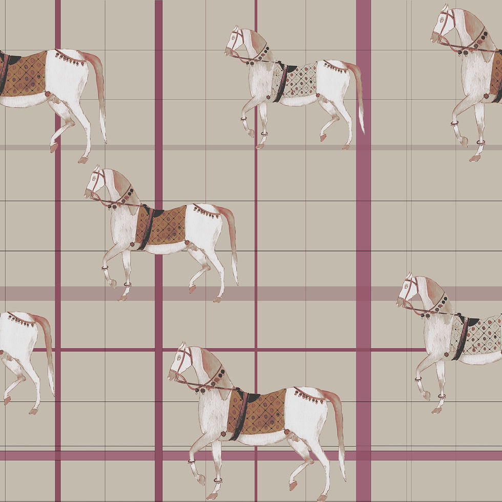 Horse Plan In Beige