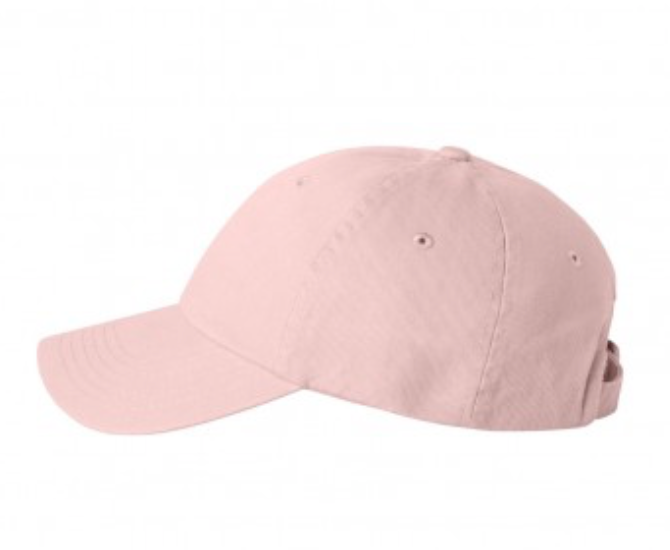 Thumbnail: Pink baseball hat with 3-color embroidered logo