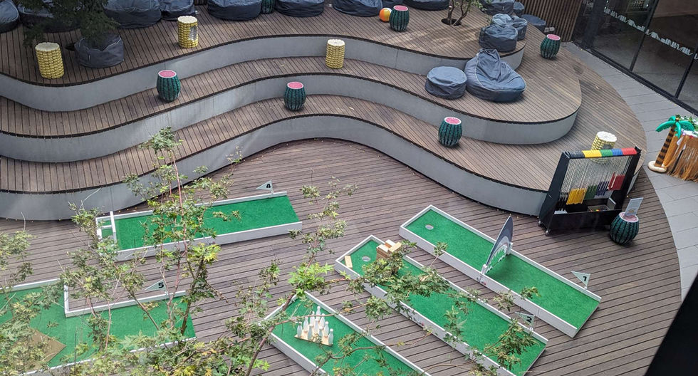 Mini golf hire office event