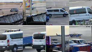Photos show what appears to be a DHS van pulling out of the tarmac at Denver International after federal agents arrested Chantal Morales Rojas prior to boarding her Oakland bound flight. (Credit author)