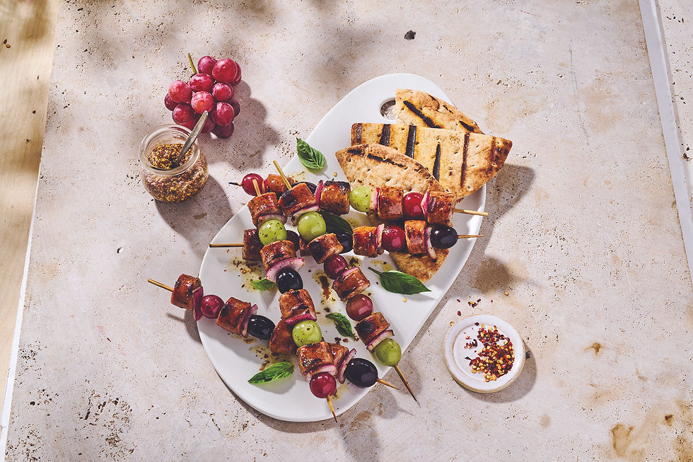 Italian Sausage and California Grape Skewers