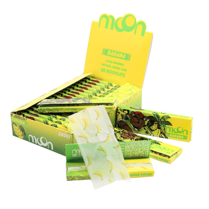 Thumbnail: 20 Packs Banana Flavor Short Size 70mm Wood Rolling Paper