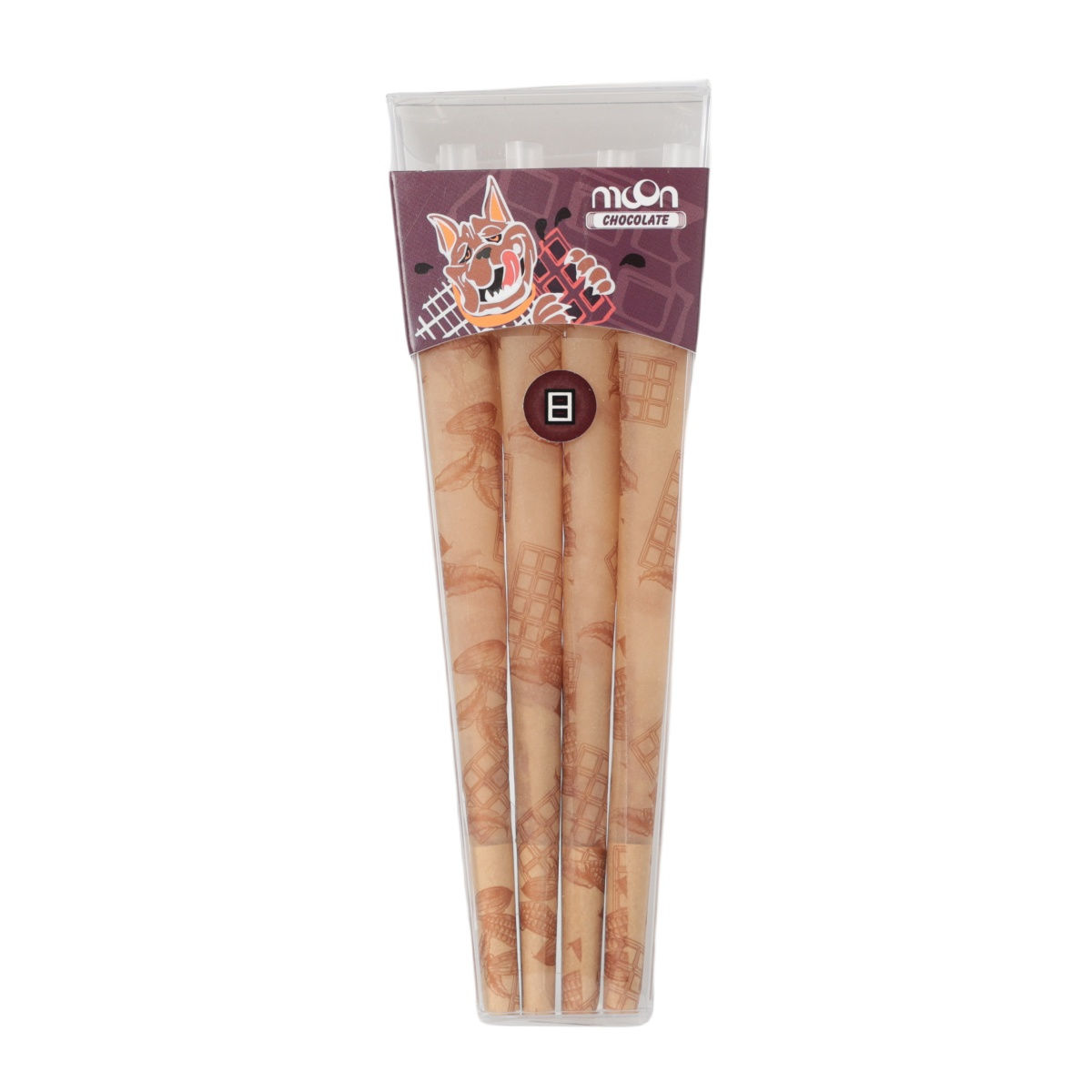 8 Pcs Pre Rolled Cones King Size 108mm Chocolate Flavored Rolling Paper