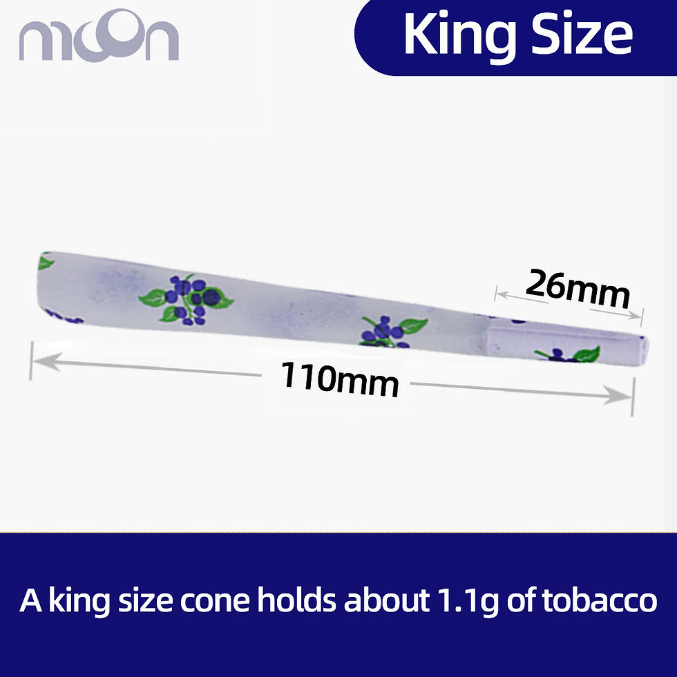 Thumbnail: 8 Pcs Pre Rolled Cones King Size 108mm Blueberry Flavor Rolling Paper