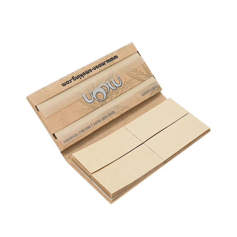 Thumbnail: Moon 12 booklets Natural Rolling Papers King Size Slim+Tips 108*44mm 768 leaves