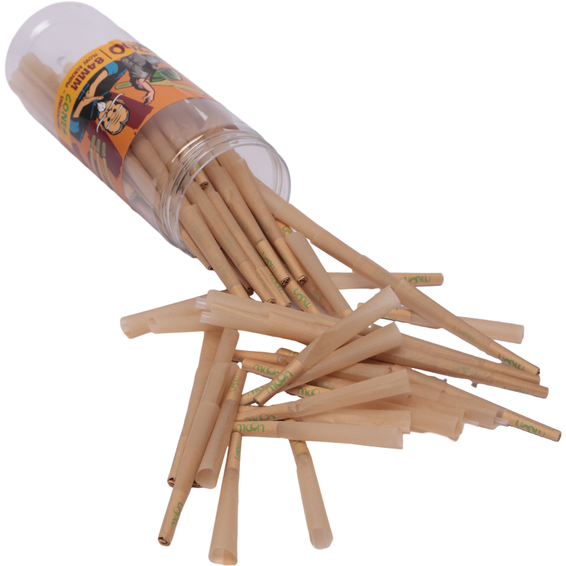 Thumbnail: Moon 200 Pcs Pre-Rolled Cones 1 1/4 Size,84mm Unbleached Rolling Paper with Tips