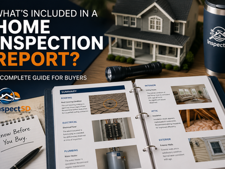 Professional home inspection report showing roofing, electrical, plumbing, attic, and interior findings to help homebuyers understand a property's condition.