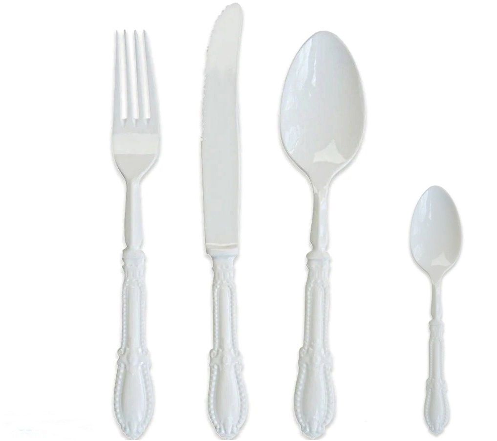 כף יוקרתית  צבע לבן  קשיח מאוד וינטג