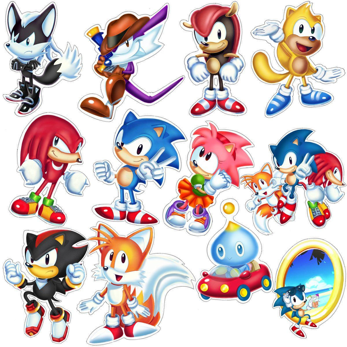 דף טרנספר לעוגה סוניק 2209