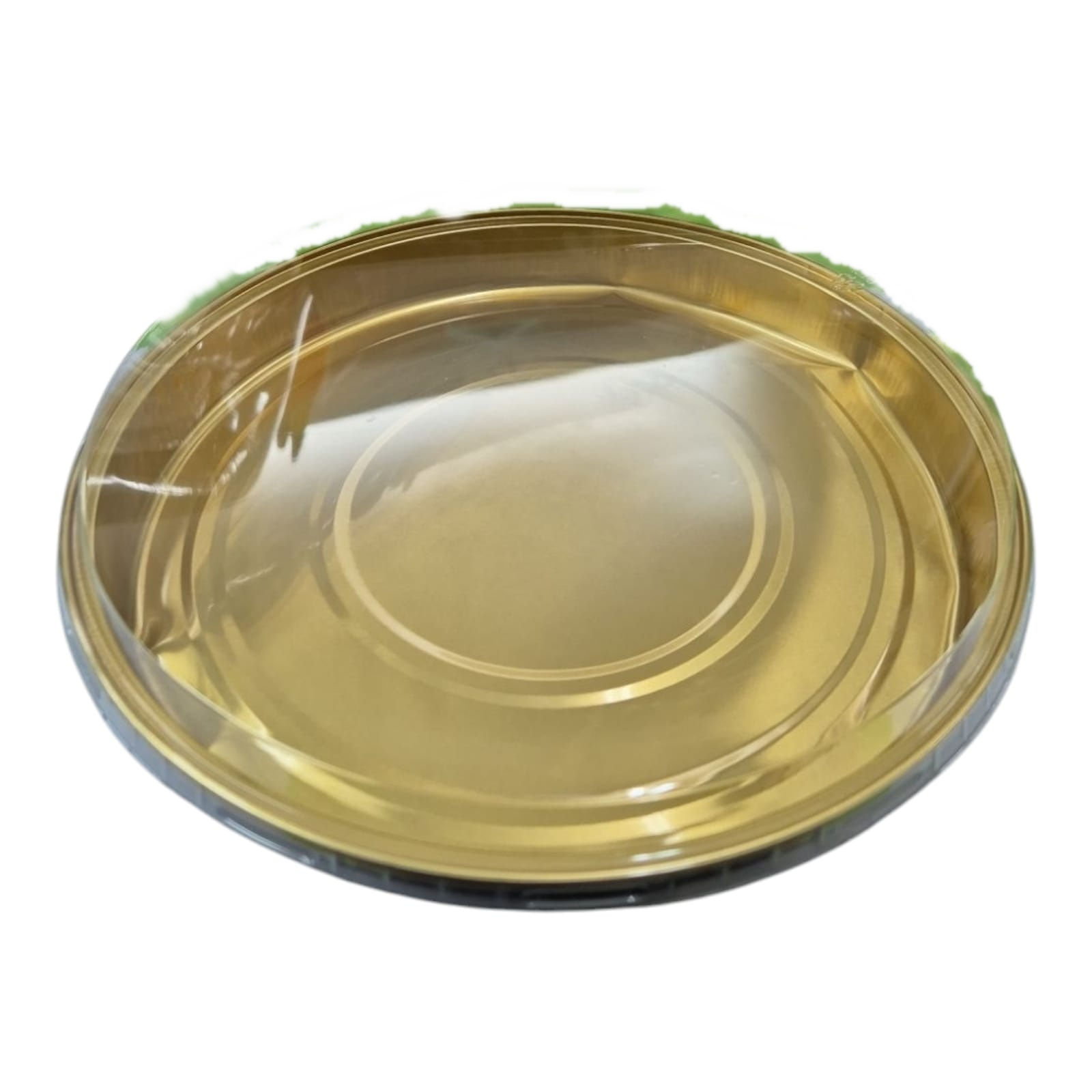 זוג תבניות עגולות שחור זהב עם מכסים