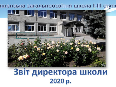 Звіт директора школи за 2019/2020 навчальний рік