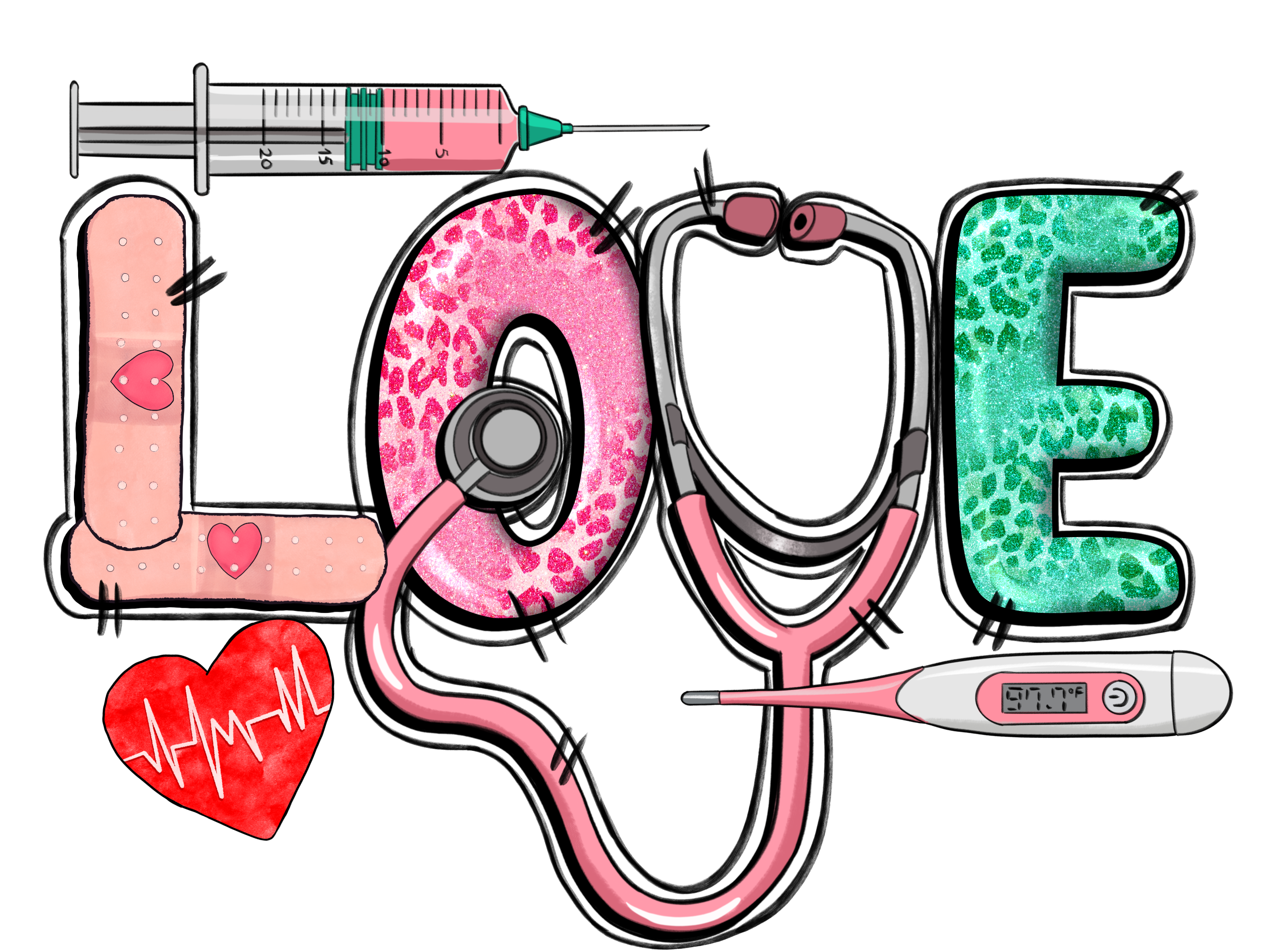 Nurse Love DTF Transfer