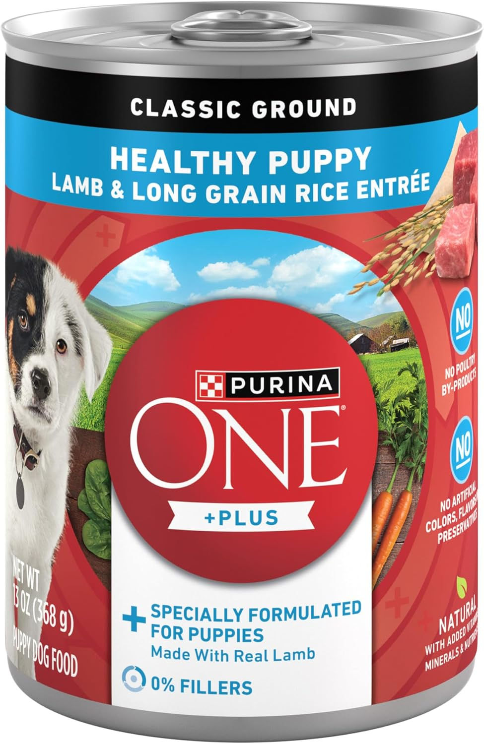 Purina ONE Plus Wet Puppy Food Classic Ground Healthy Puppy Lamb and Long Grain