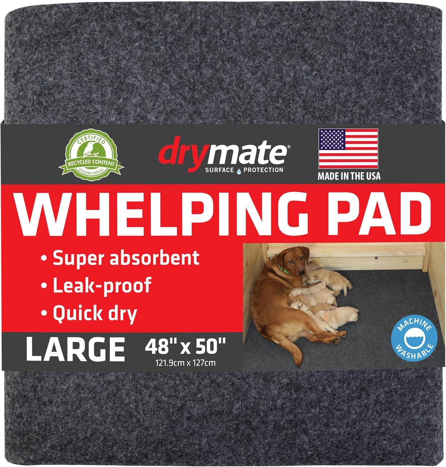 Whelping Box Liner Mat, Machine Washable, Super Absorbent, Waterproof, Quick Dry