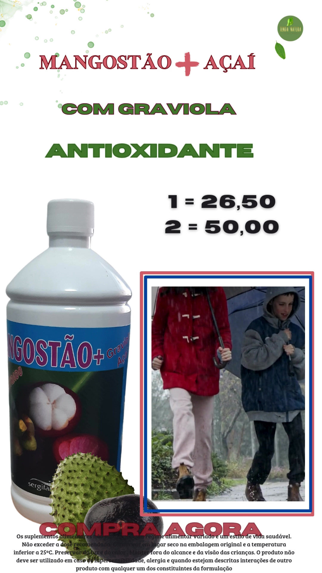 MANGOSTÃO + COM AÇAÍ & GRAVIOLA/2 UNID