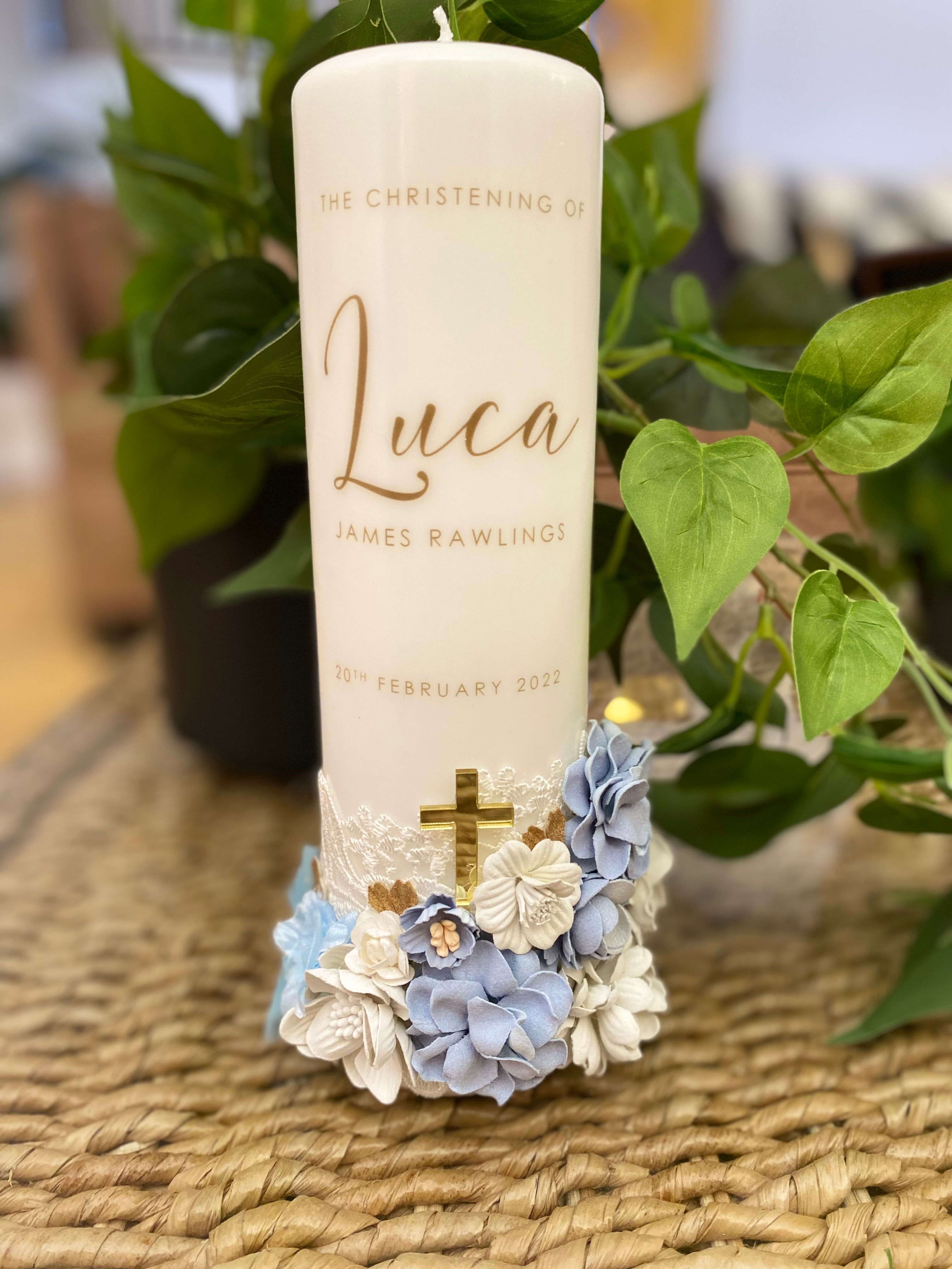 Personalised Candle Luca James Style