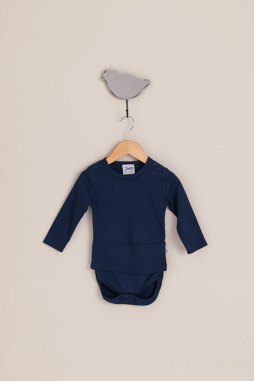 Navy long sleeve bodysuit top