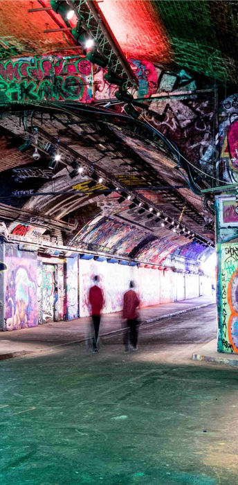 05 Graffiti art under Waterloo Bridge, London, UK, Roger Cracknell Photography