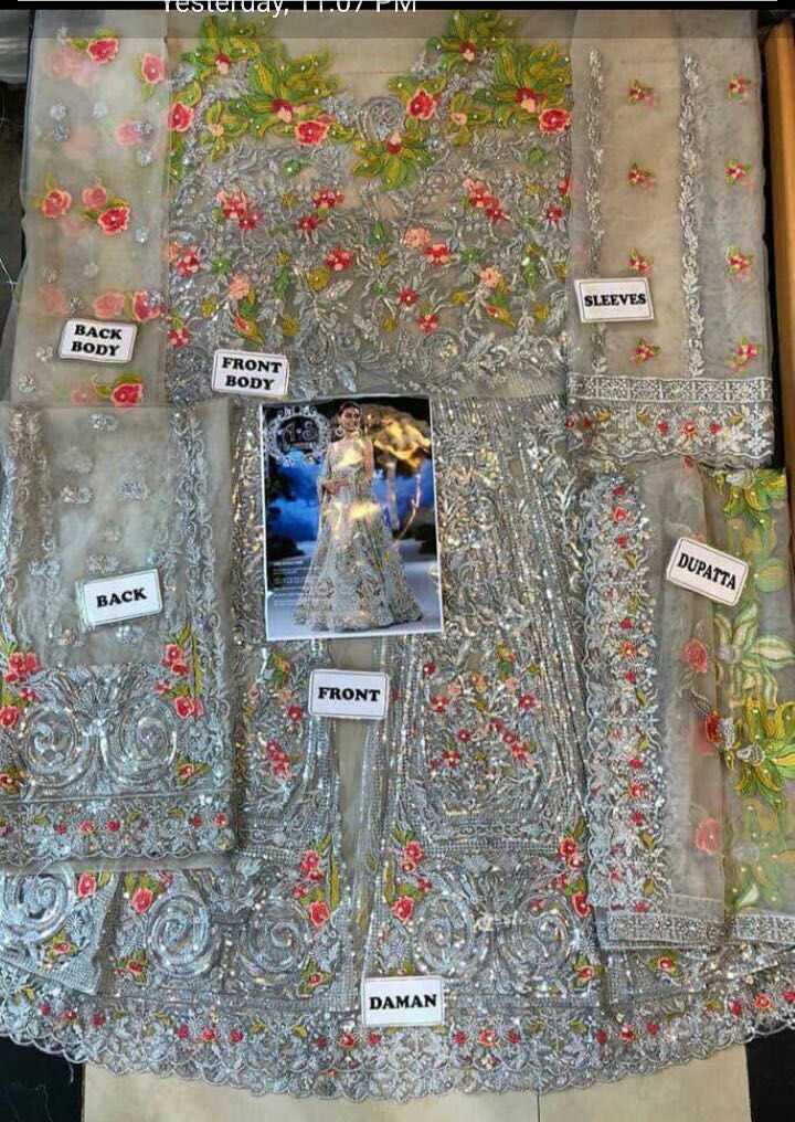 Thumbnail: Sana Safinaz Luxury Embroidered Net Bridal Collection Replica