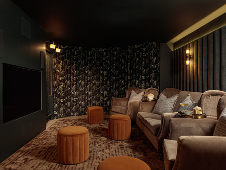 Media room with Control4 Lighting