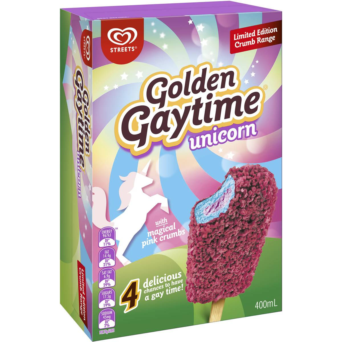 Streets Golden Gaytime Unicorn Limited Edition 400ml