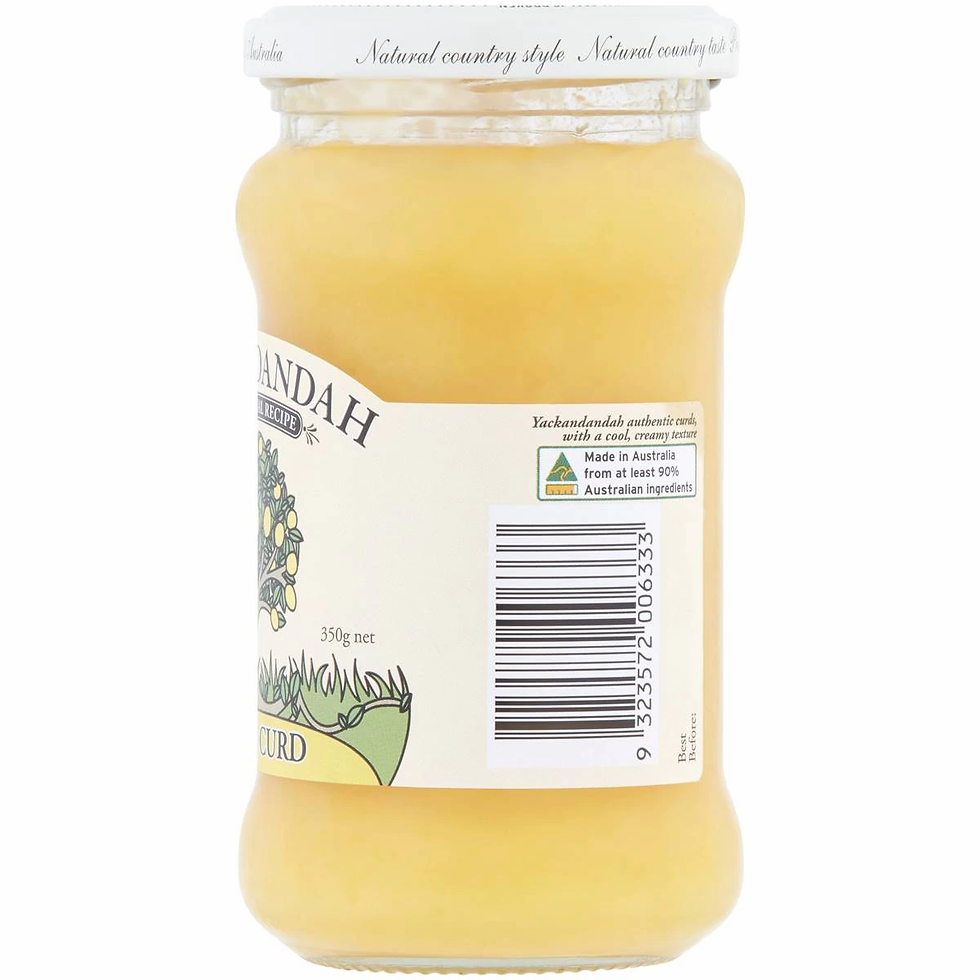 Thumbnail: Yackandandah Lemon Curd 350g