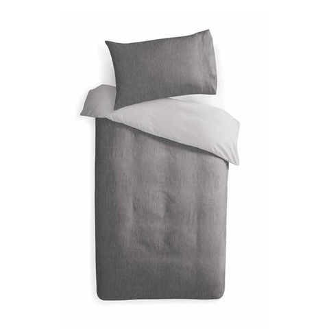 Billy Quilt Cover Set - Single Bed, Grey