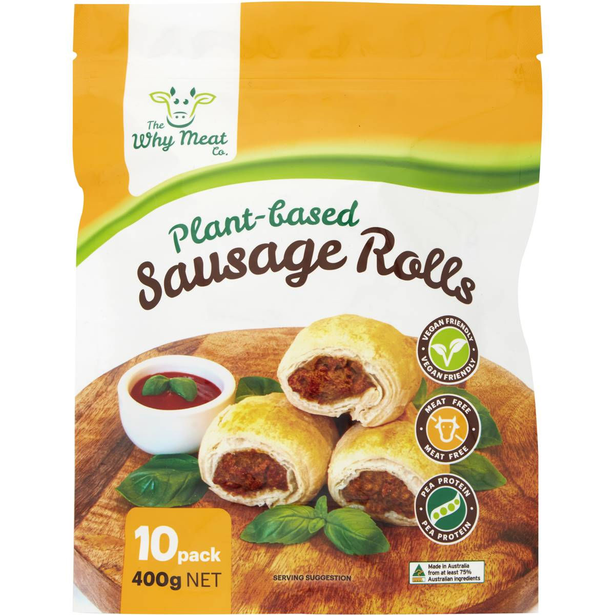 The Why Meat Co Plant Based Sausage Rolls 10 pack