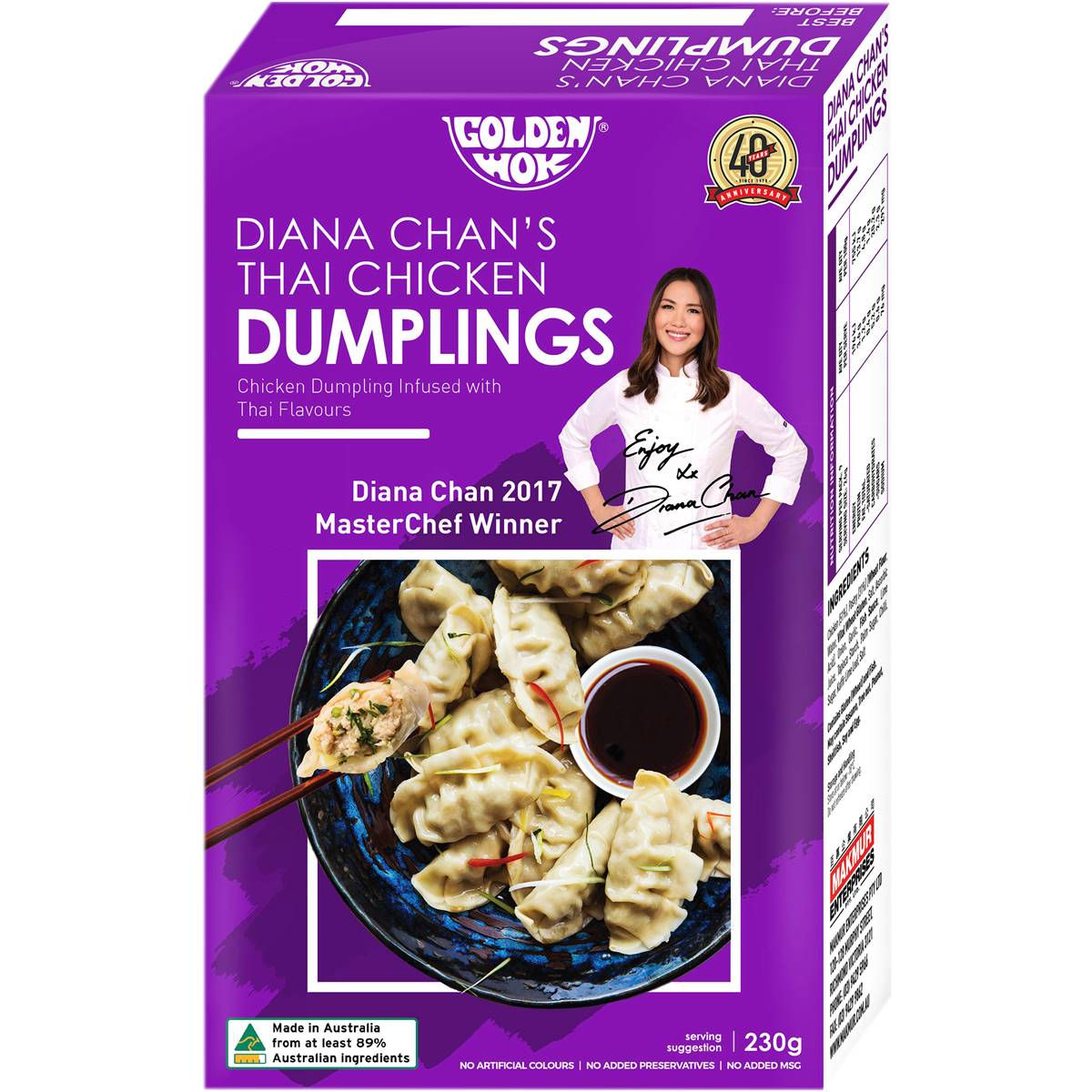 Golden Wok Diana Chan Thai Chicken Dumpling 230g