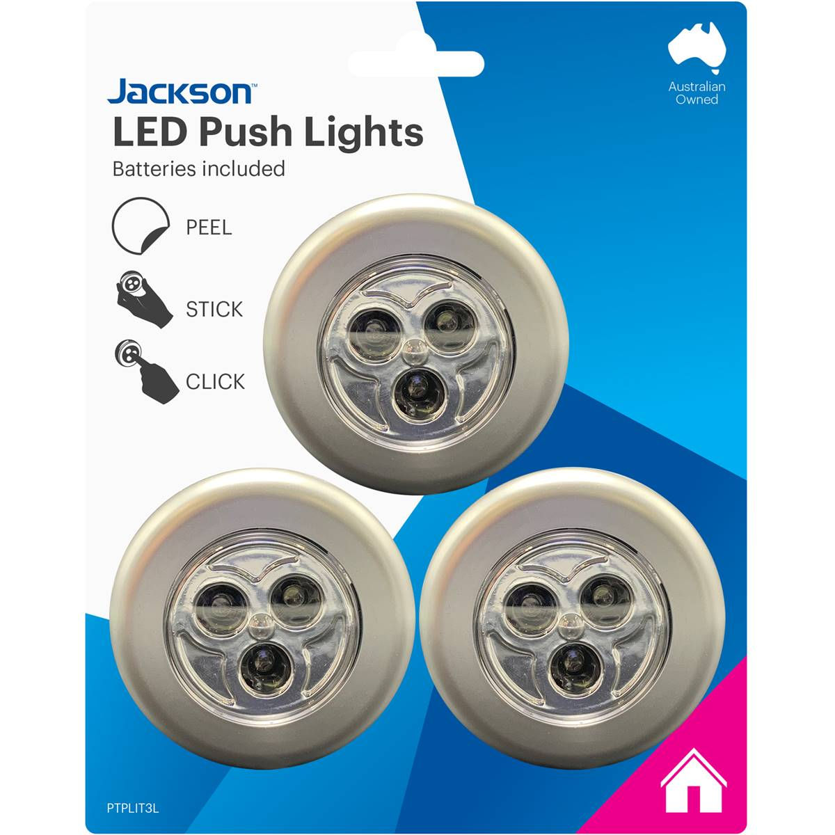 Jackson Led Push Lights 3 pack