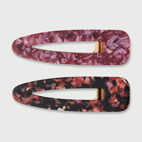 2 Pack Resin Duck Hair Clips - Magenta