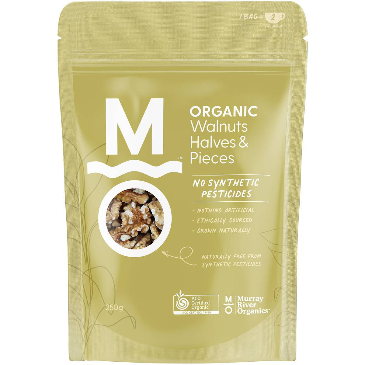 Murray River Organics Walnuts Halves & Pieces 250g