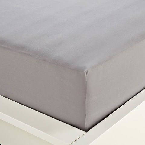 225 Thread Count Fitted Sheet - King Bed, Grey