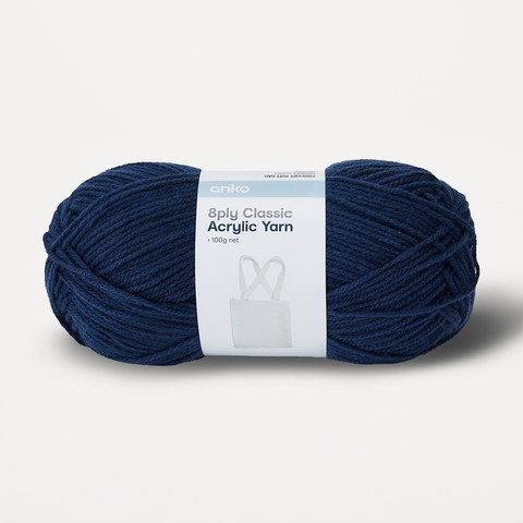 8 Ply Classic Acrylic Yarn - Navy