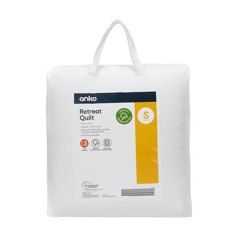 Retreat High Warmth Quilt - Single Bed, White