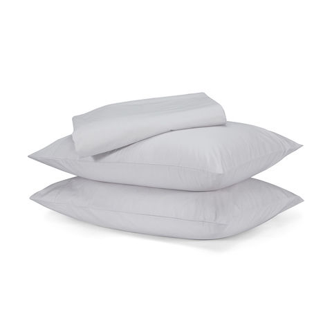 250 Thread Count Organic Cotton Sheet Set - Double Bed, Silver