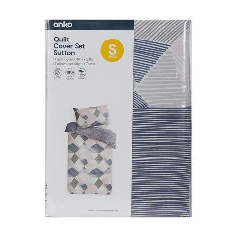 Thumbnail: Sutton Reversible Quilt Cover Set - Single Bed
