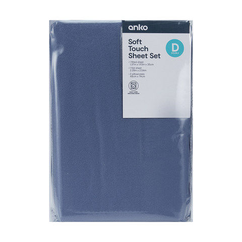 Thumbnail: Soft Touch Sheet Set - Double Bed, Blue