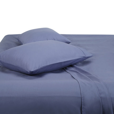 180 Thread Count Sheet Set - Queen Bed, Mid Blue